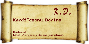 Karácsony Dorina névjegykártya